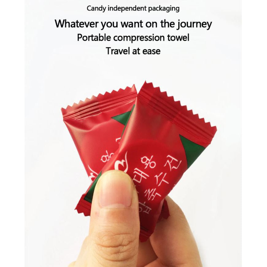 ❤️20PCS/pack❤️Compressed Towel❤ Thickened Disposable Face Towel Cotton Women Portable Goods Candy Towel ❤️SG Seller❤️